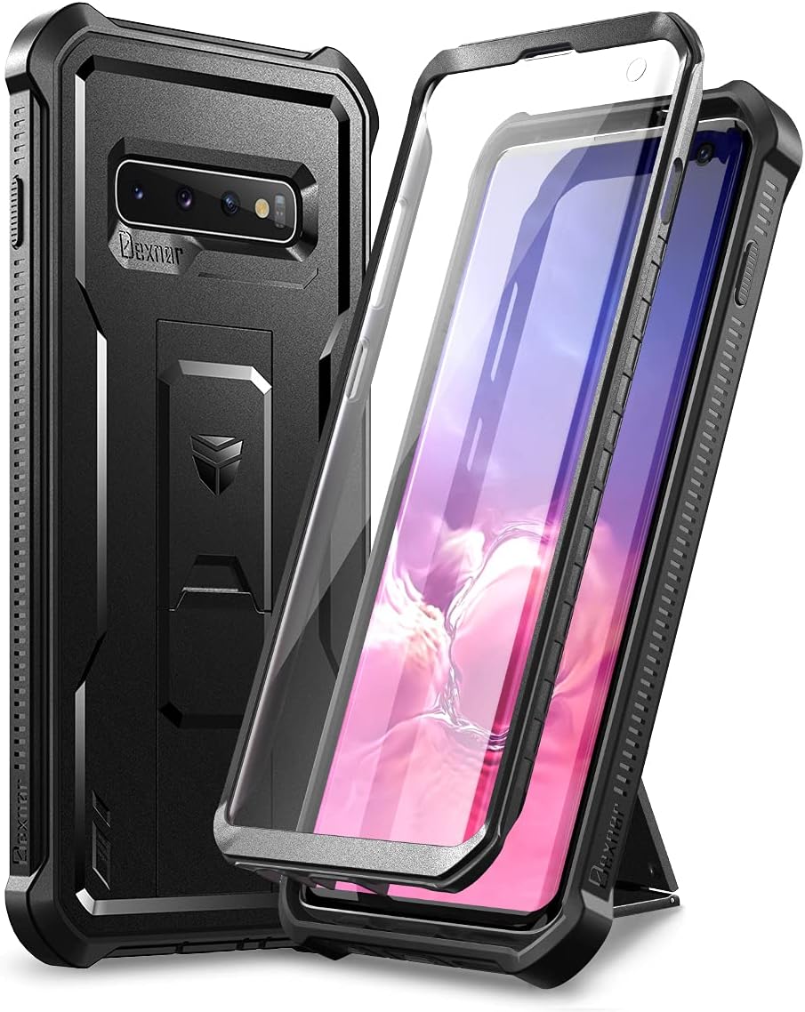 Dexnor Kompatibel mit Hülle Samsung Galaxy S10, eingebauter Displayschutz und...