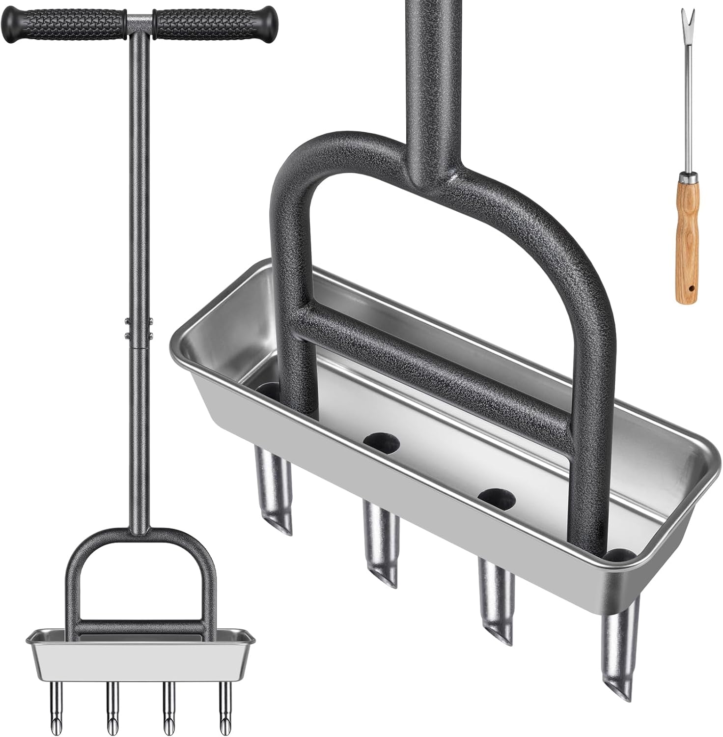 Dolibest Rasenlüfter Aerifiziergabel, Rasen Belüfter Hohlspoon Manuell Garden...