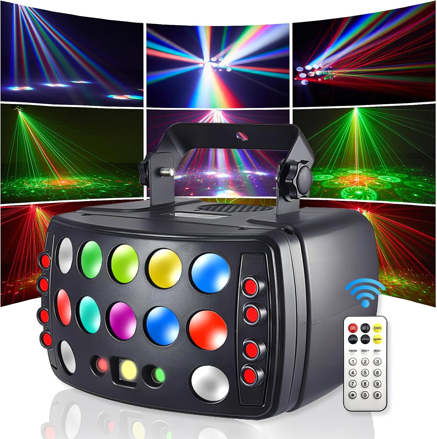 Eagou Diary Partylicht, 50W RGBW LED Disco Licht, 4 in 1 Stage Lichter mit me...