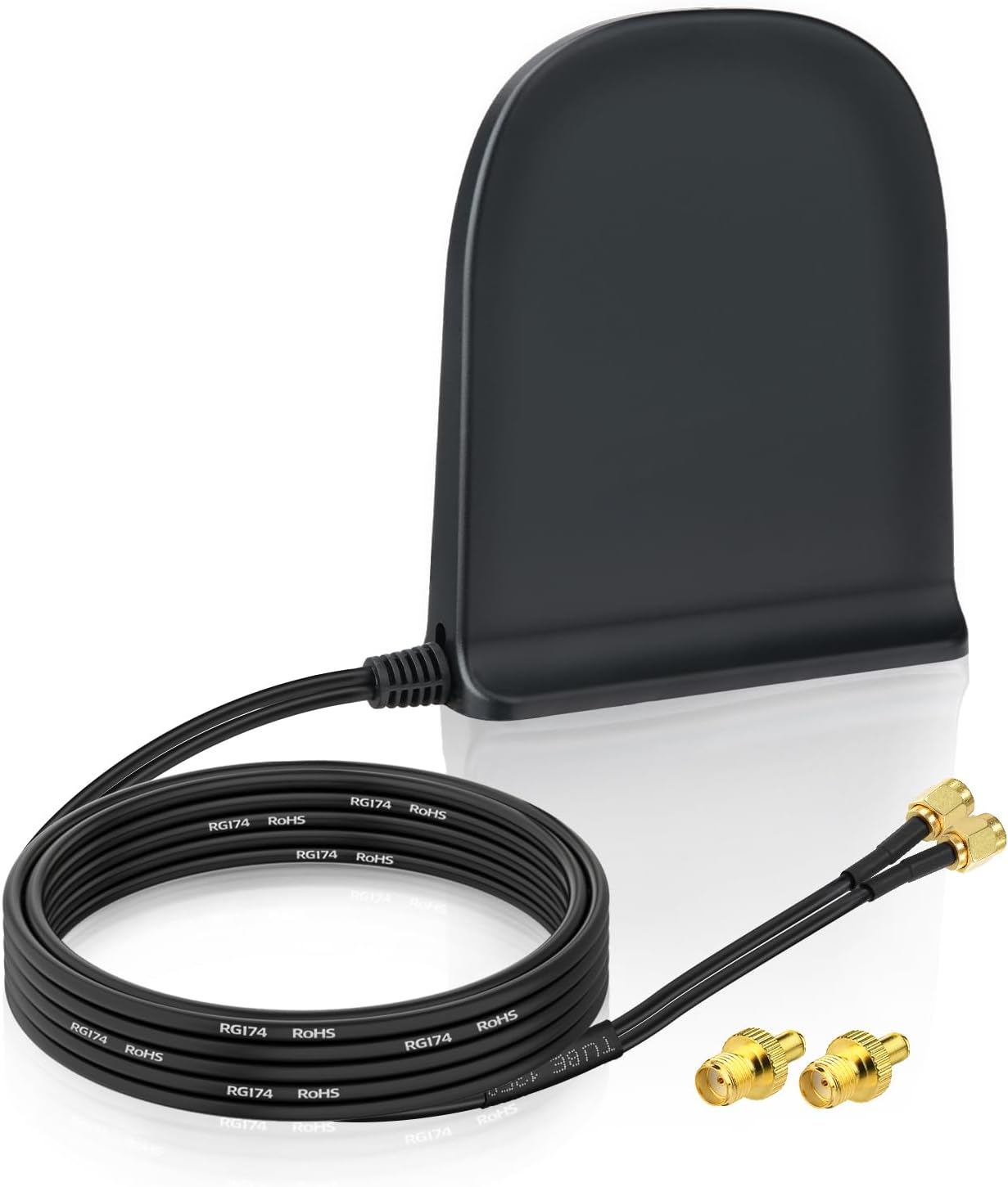 Eightwood 5G LTE 4G Antenne 10dBi SMA Stecker Dual Band MIMO Antenne mit Magn...