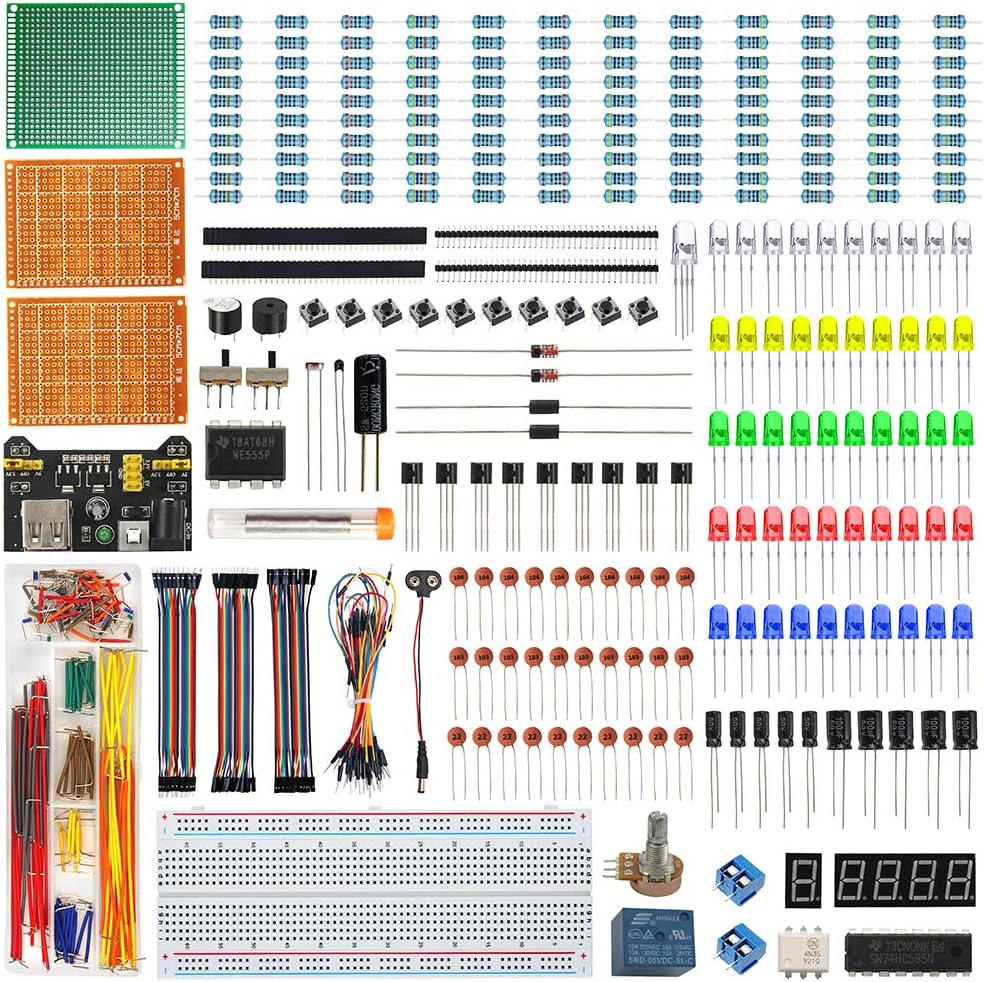 Elektronik Starter Kit mit Deutsch Tutorial, Breadboard Netzteil, Breadboard ...