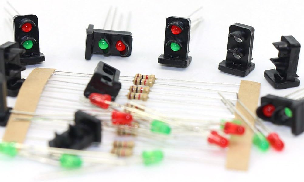 Evemodel 10 STK. Signale LED rot/grün DIY Dwarf Zwergsignale Spur H0 / TT / 0...
