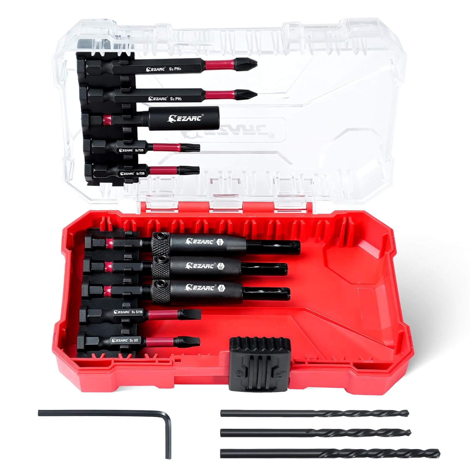 EZARC 14 Stück Zentrierbohrer Set, Scharnierbohrer Selbstzentrierend Set mit ...