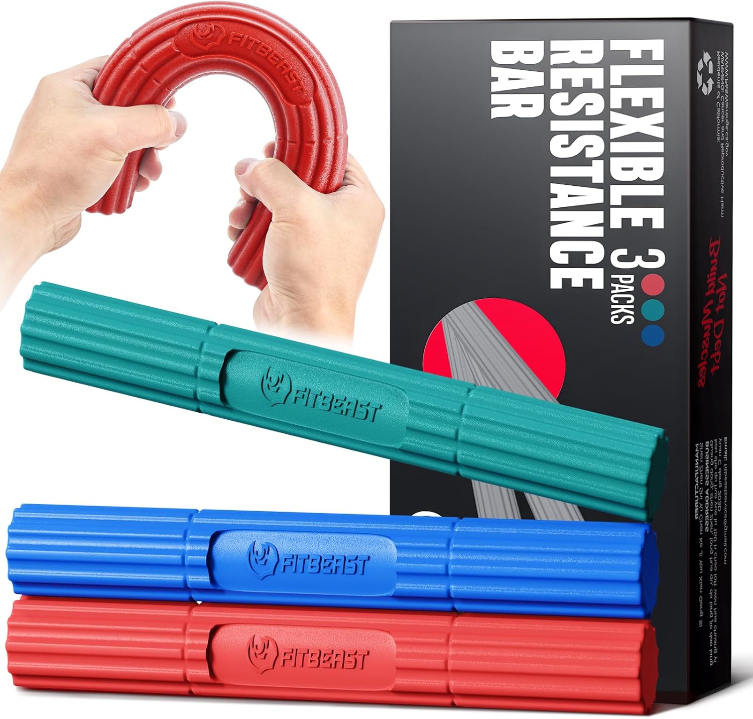FitBeast Flex Therapy Bar, Tennisarm Therapie Bar - Ideal zur Linderung von S...