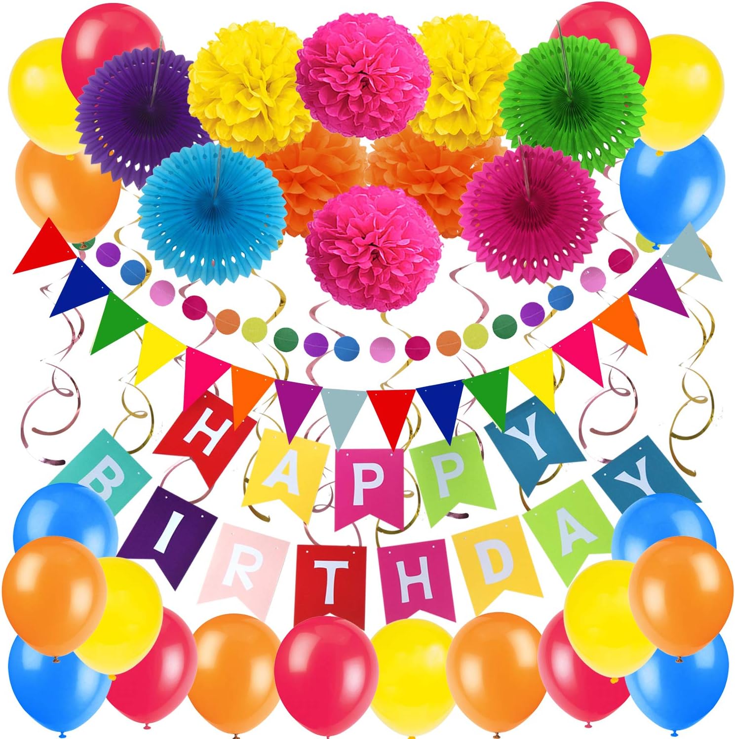 Geburtstag Partei Dekoration, Zerodeco Happy Birthday Wimpelkette Banner Girl...