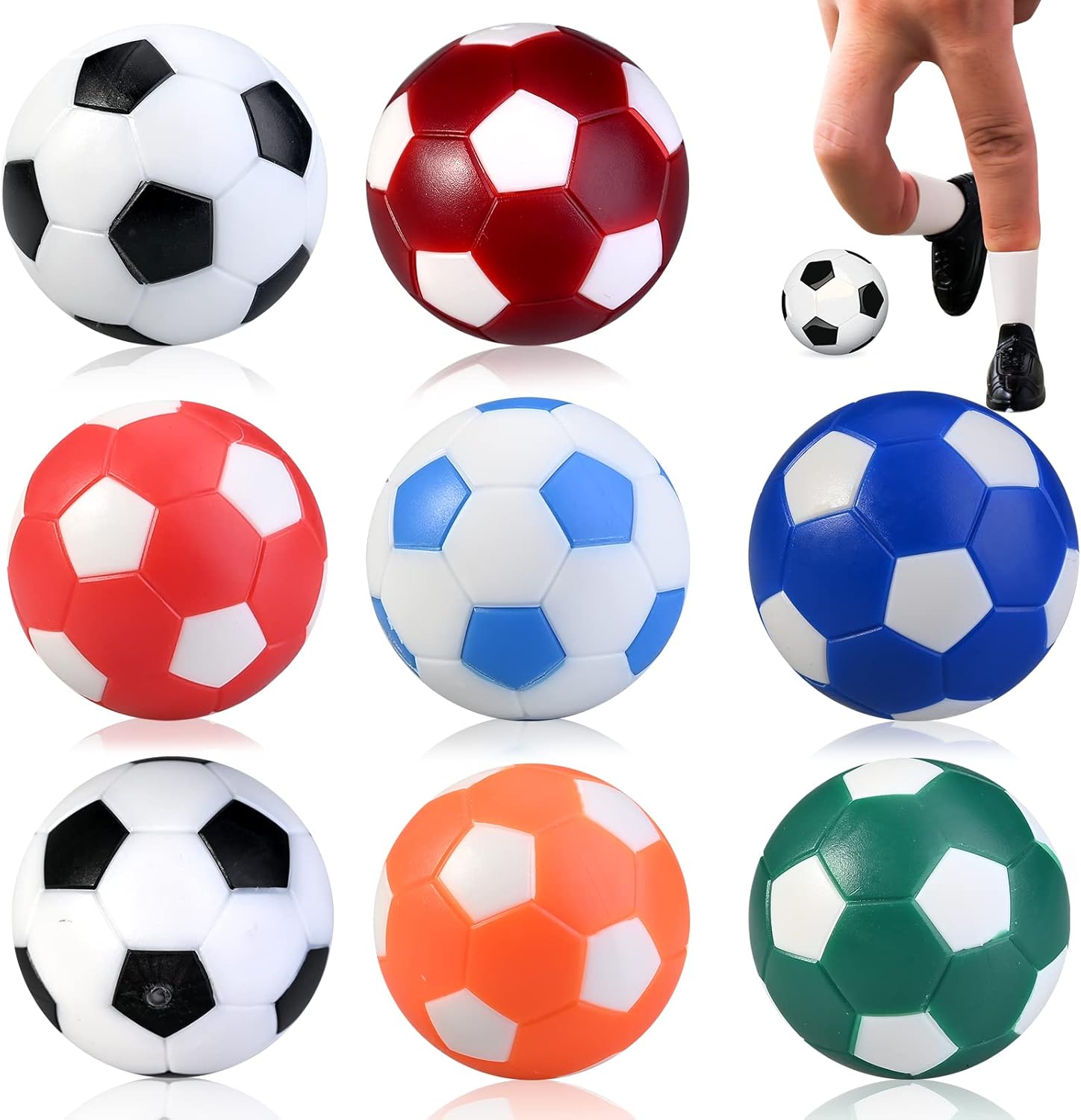 GOLDGE 8X Profi Tischkickerbälle, 32mm Mini Kicker Bälle für Kinder und Erwac...