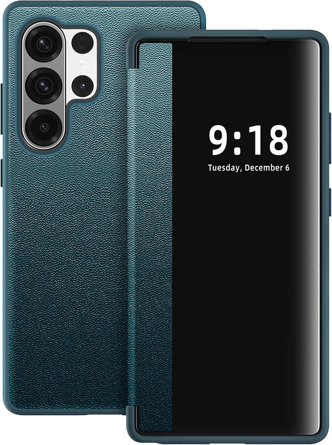 Handyhülle für Samsung Galaxy S26 Ultra Hülle S View Flip Case, Transluzente ...