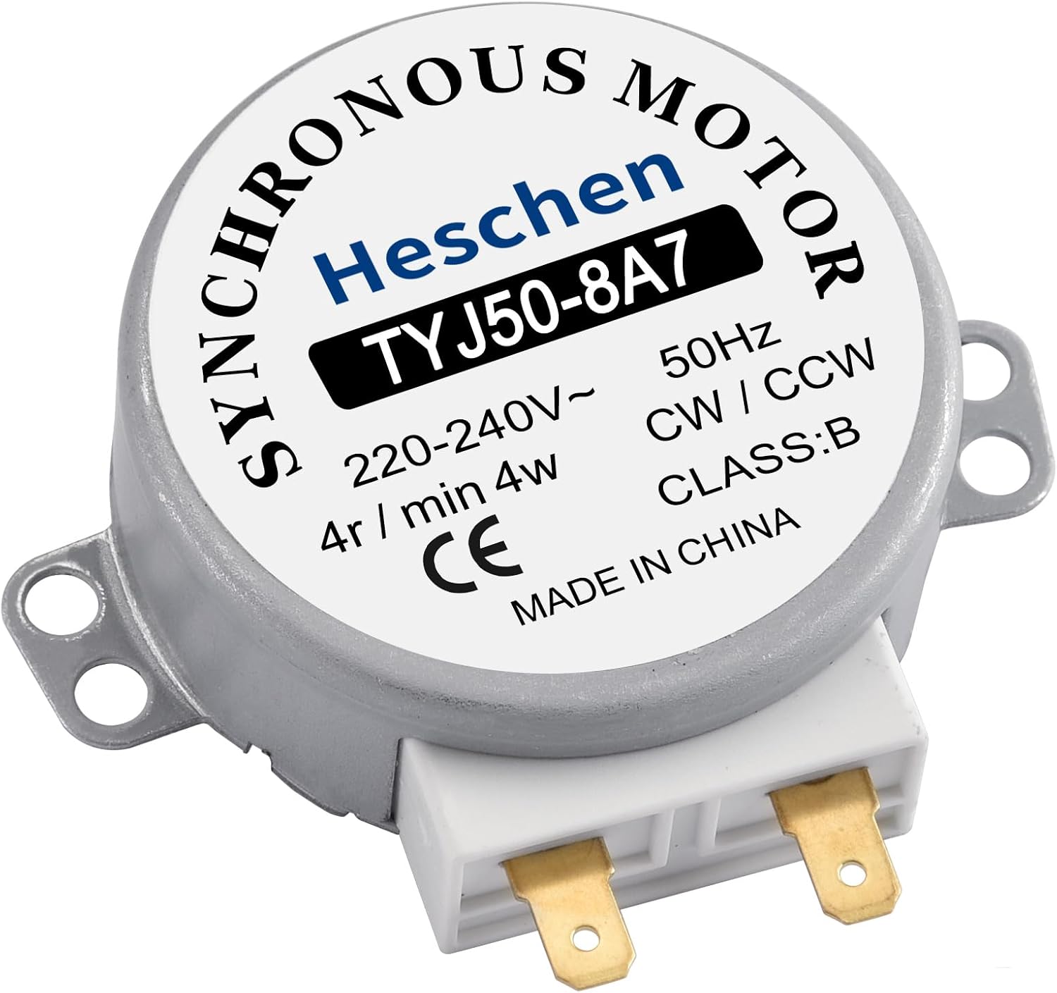 Heschen Synchronmotor TYJ50-8A7 220-240VAC 4R/Min CW/CCW 50Hz für Mikrowellen...