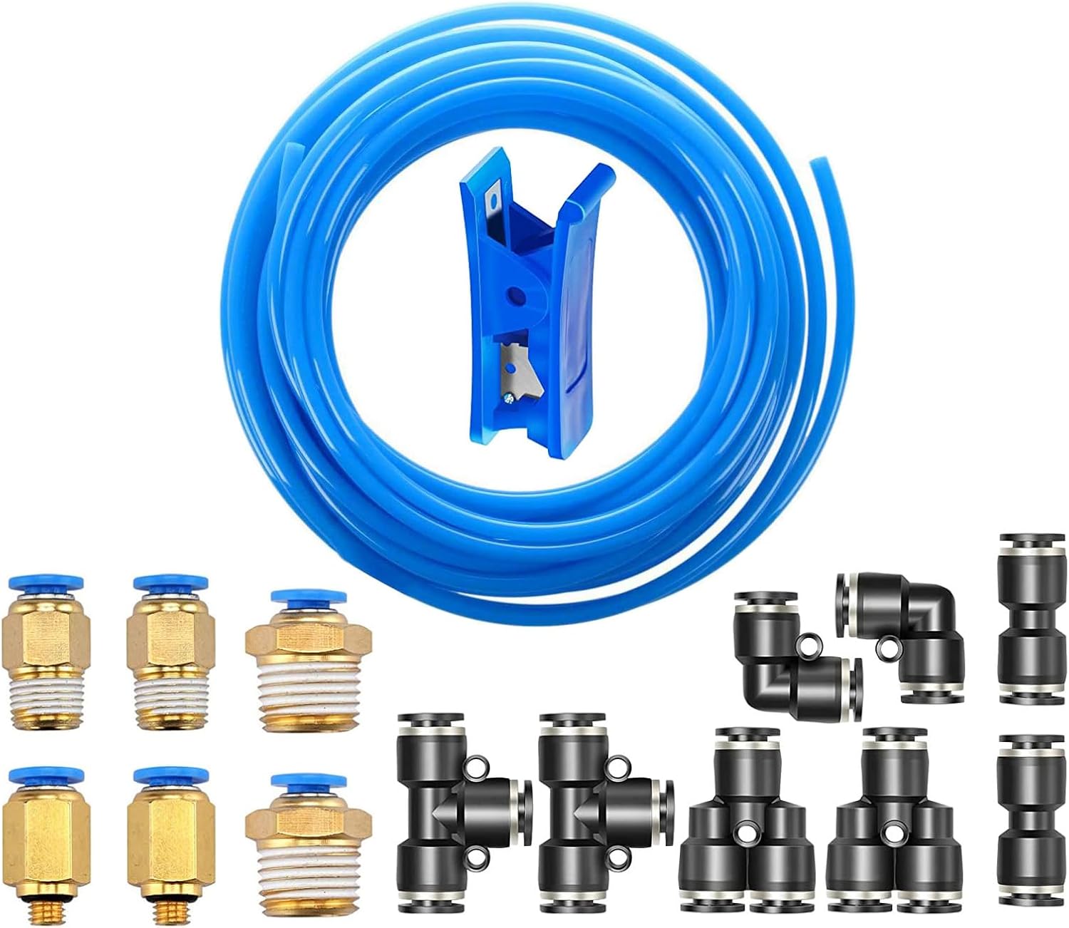 HUAZIZ 10 Meter PU Pneumatikschlauch, Pneumatic Polyurethane Schlauch, Flexib...