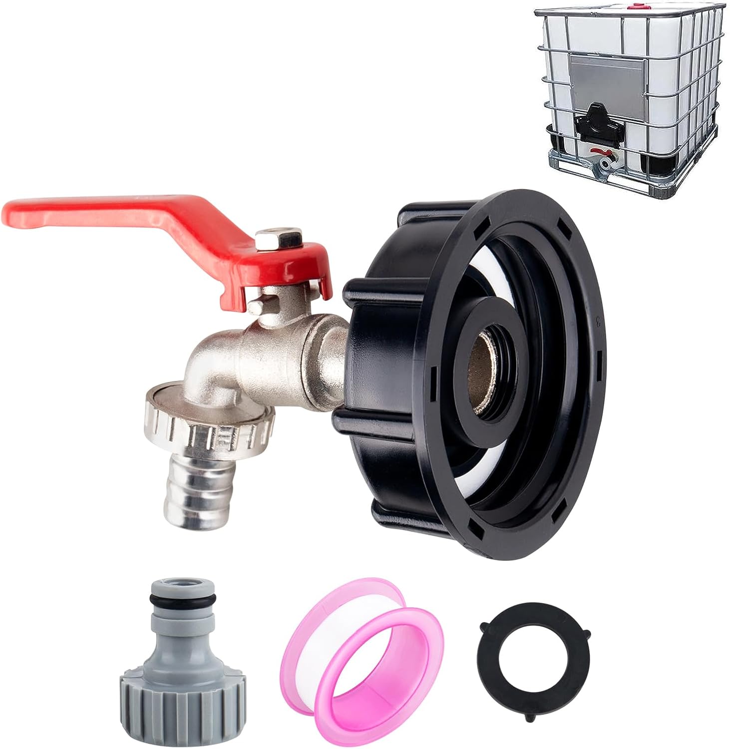 Ibc Auslaufhahn Regenwassertank1000l Wassertank Wasserhahn Aus Legierung Kuge...