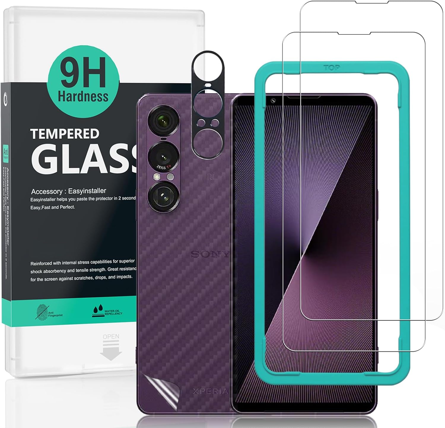 Ibywind für Sony Xperia 1 VII 5G, 2 Stück Panzer Schutz Glas,mit 1 Stück Meta...