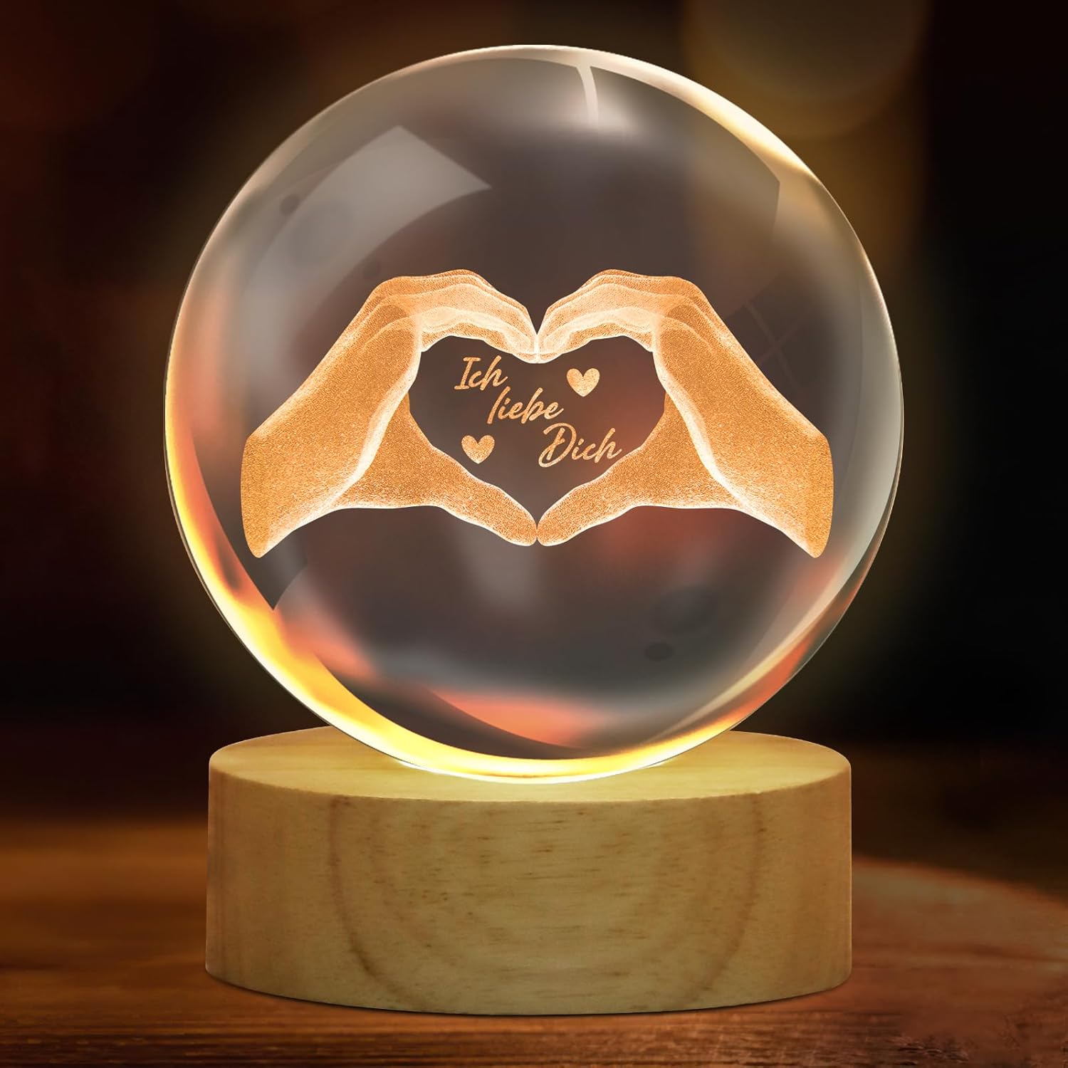 Jahrestag Geschenk für Sie - Ich Liebe Dich Geschenke für Freundin Kristall G...