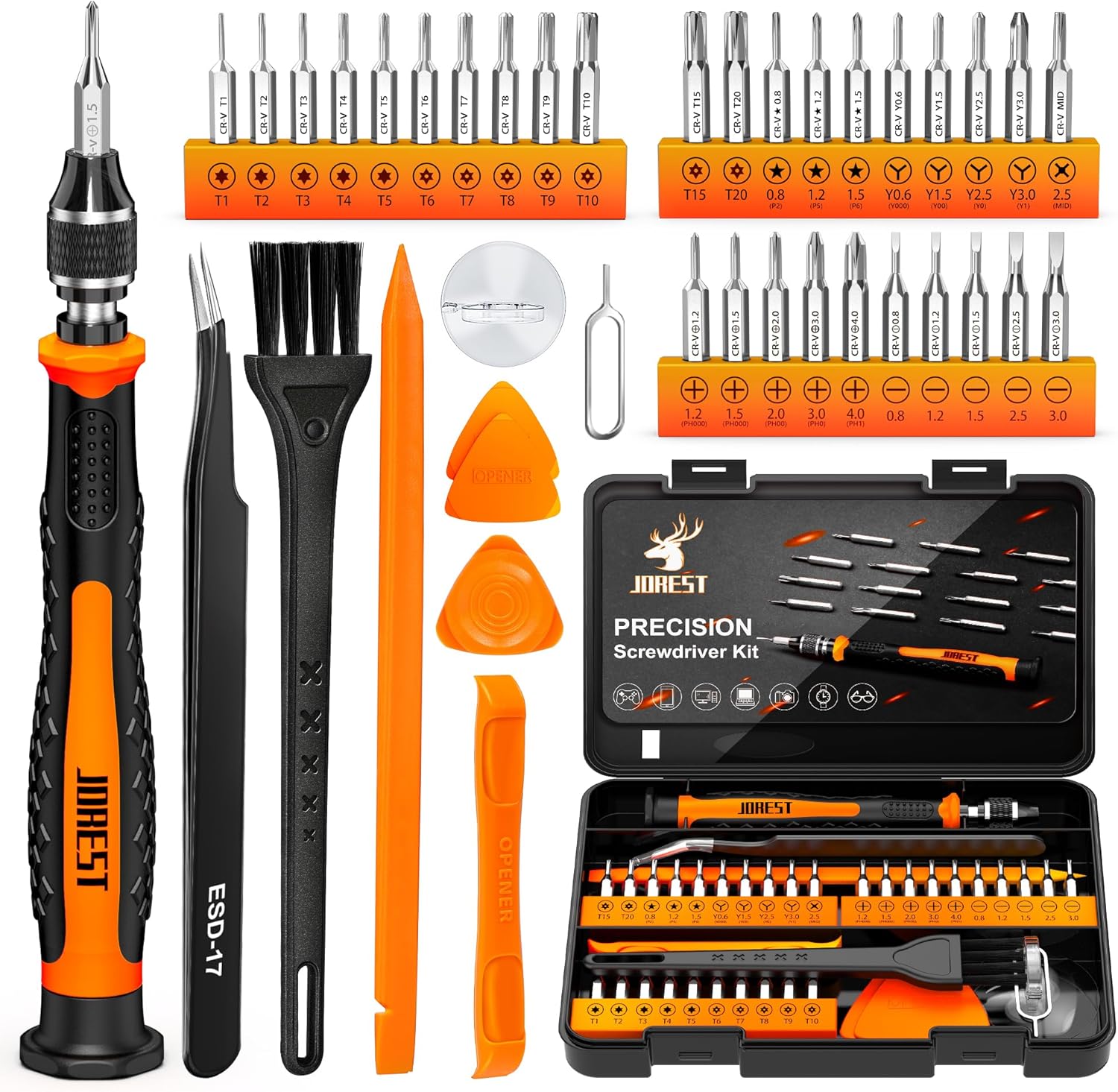 JOREST 40Pcs Feinmechaniker Schraubendreher Set, Mini Werkzeug Kit mit Torx T...