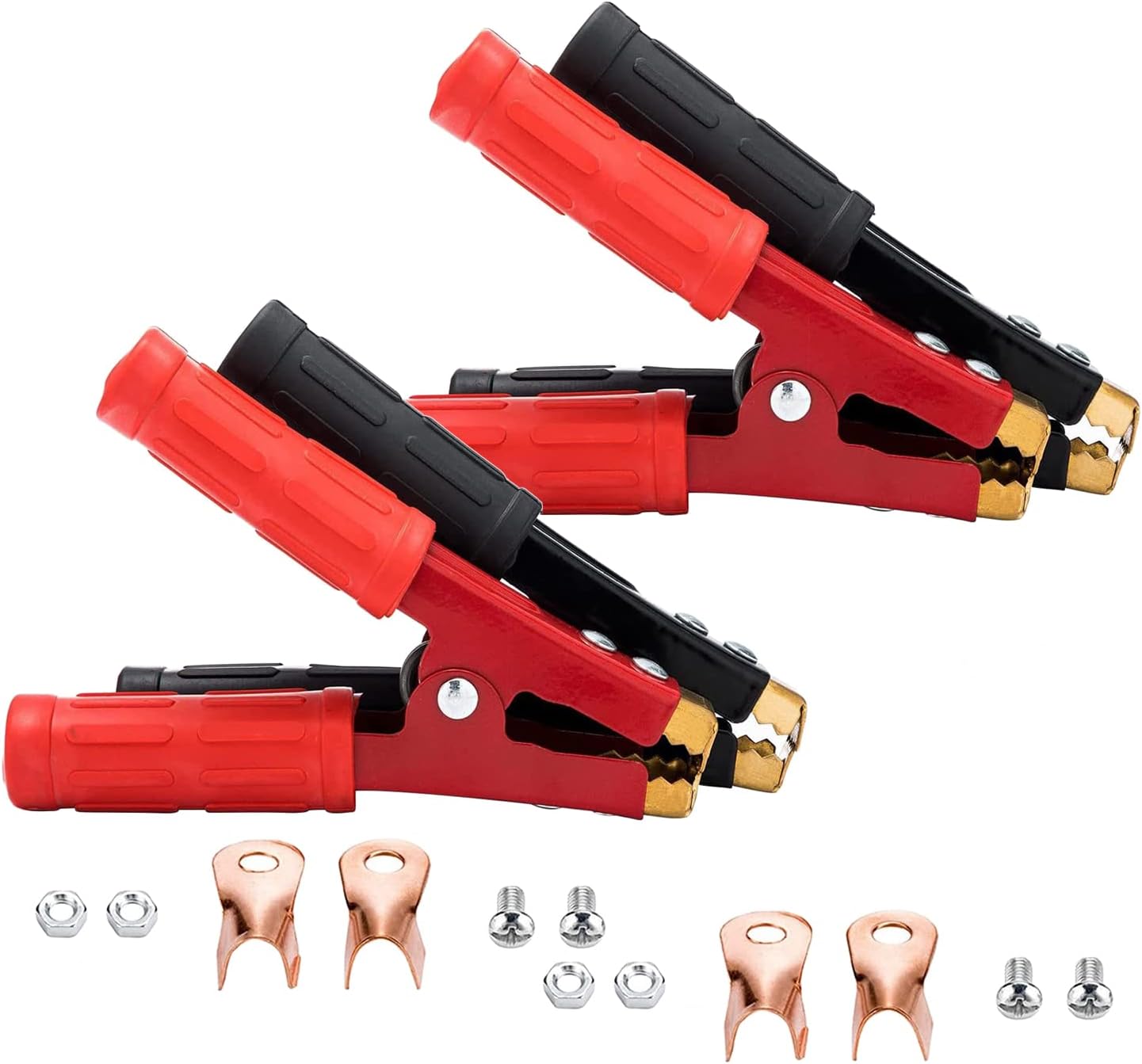 Krokodilklemmen Groß 16cm 4 Stück Starterkabel Klemmen 1000A Auto Krokodilkle...