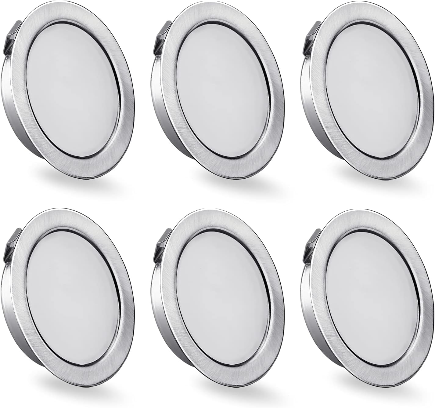 KYOTECH 6er Set LED Möbelleuchte 230V, 3.5W LED IP44 G4 15mm Flache Möbel Ein...