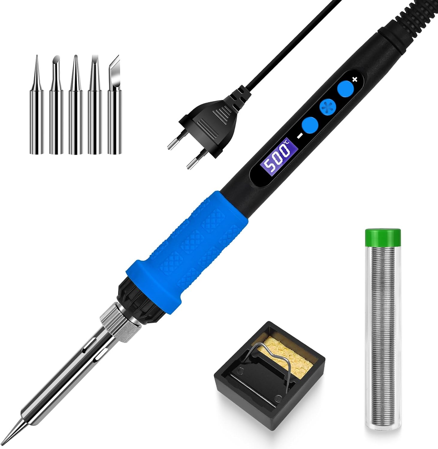 Lötkolben-Set mit LCD-Anzeige, 100W LED-Display einstellbare Temperatur, Lötk...