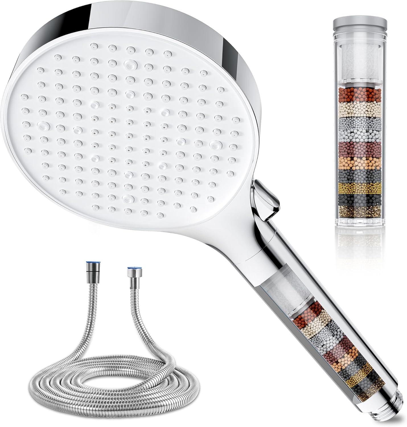 Magichome Duschkopf mit Filter, Hochdruck Duschkopf mit Schlauch 1,5M, Handbr...