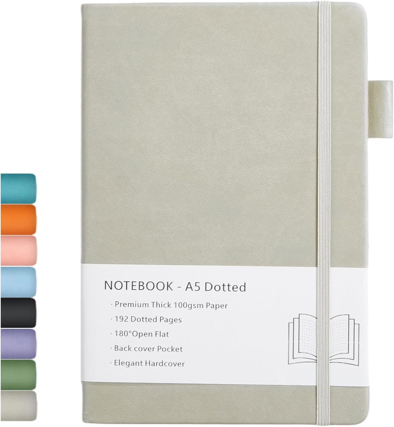 Notizbuch Dotted A5, Hardcover Dotted Journal mit Premium 100 GSM Dickes Papi...