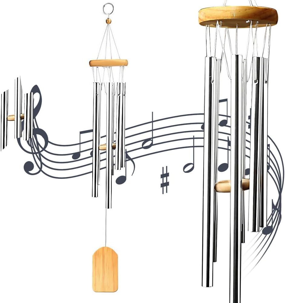 nuosen Windspiel mit Musik-Glocken, Kunsthandwerk, mit Holzpendel – für den A...