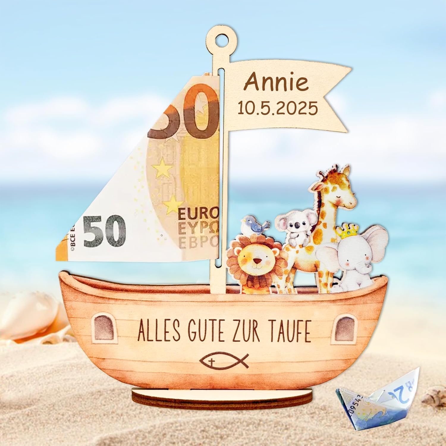 Originelle Taufgeschenke für Jungen und Mädchen, Geldgeschenk zur Taufe Arche...