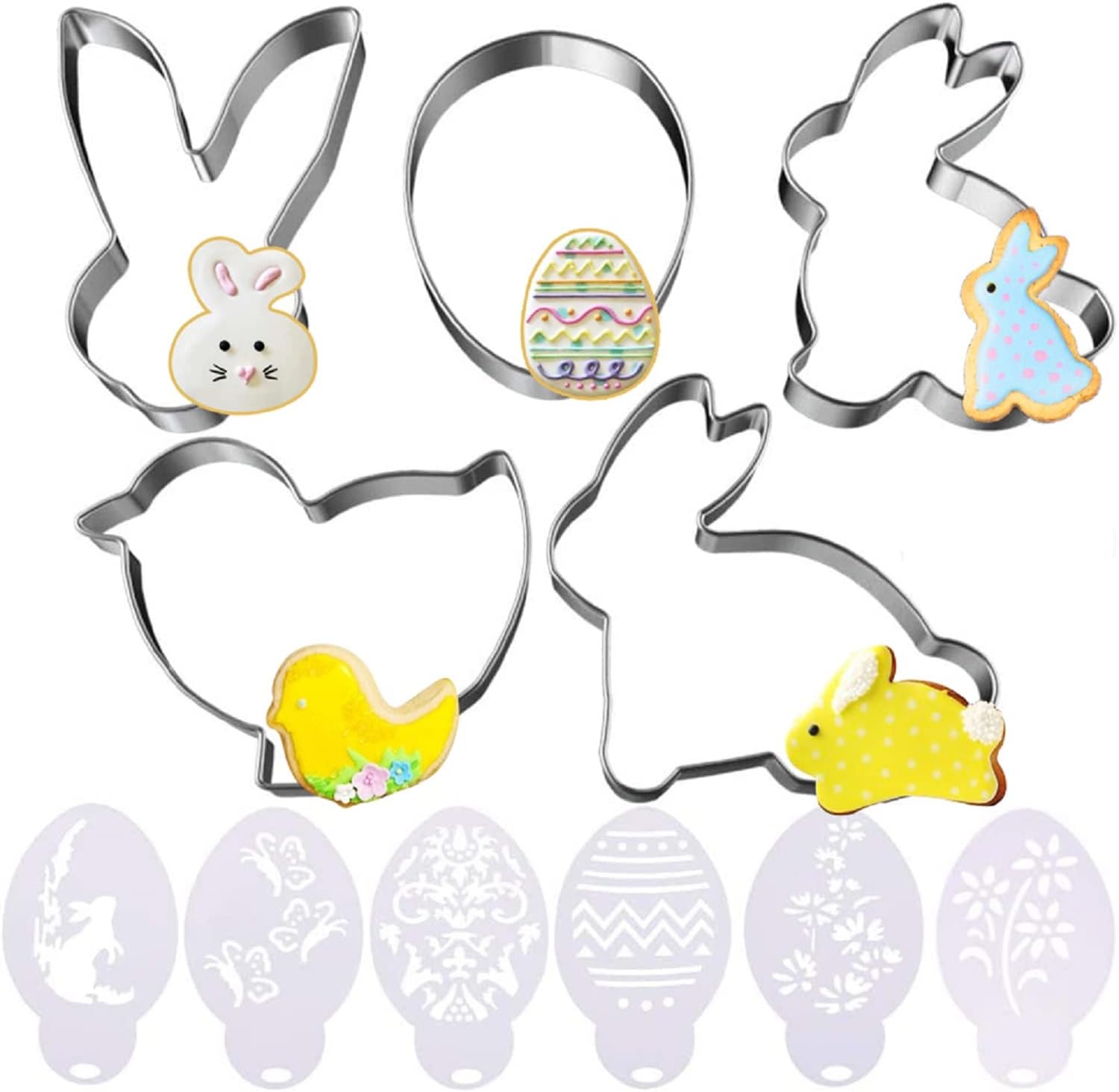 Plätzchen Ausstechformen Ostern Plätzchenformen Set Druckform Edelstahl Backf...