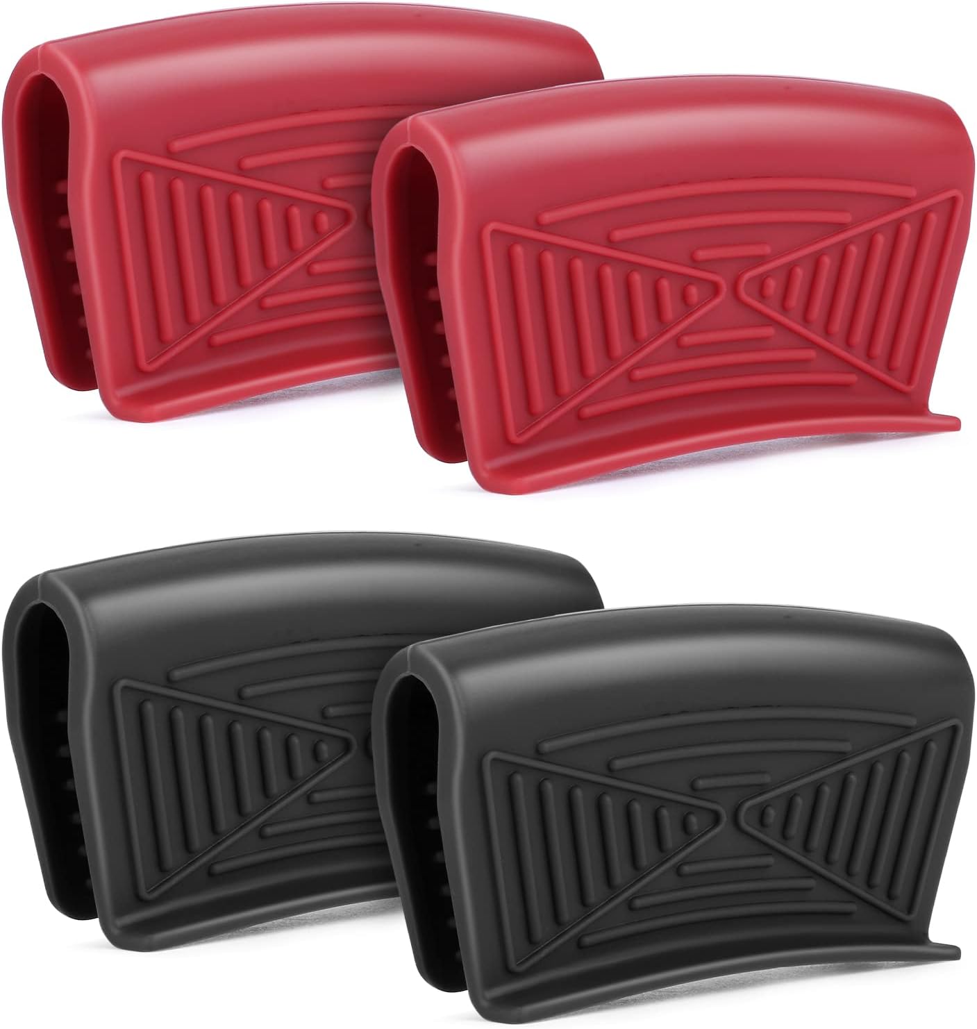 Prasacco Silikongriffe für Töpfe, 2 Paar Silikon Helfen Griff Halter rutschfe...