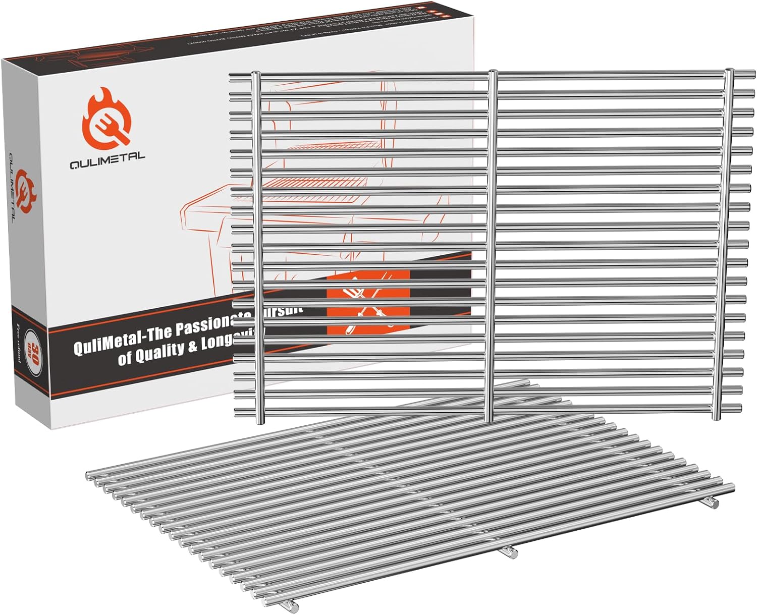 QuliMetal 47,6 x 33,7cm Edelstahl Grillroste 66095 für Weber Genesis II E-310...