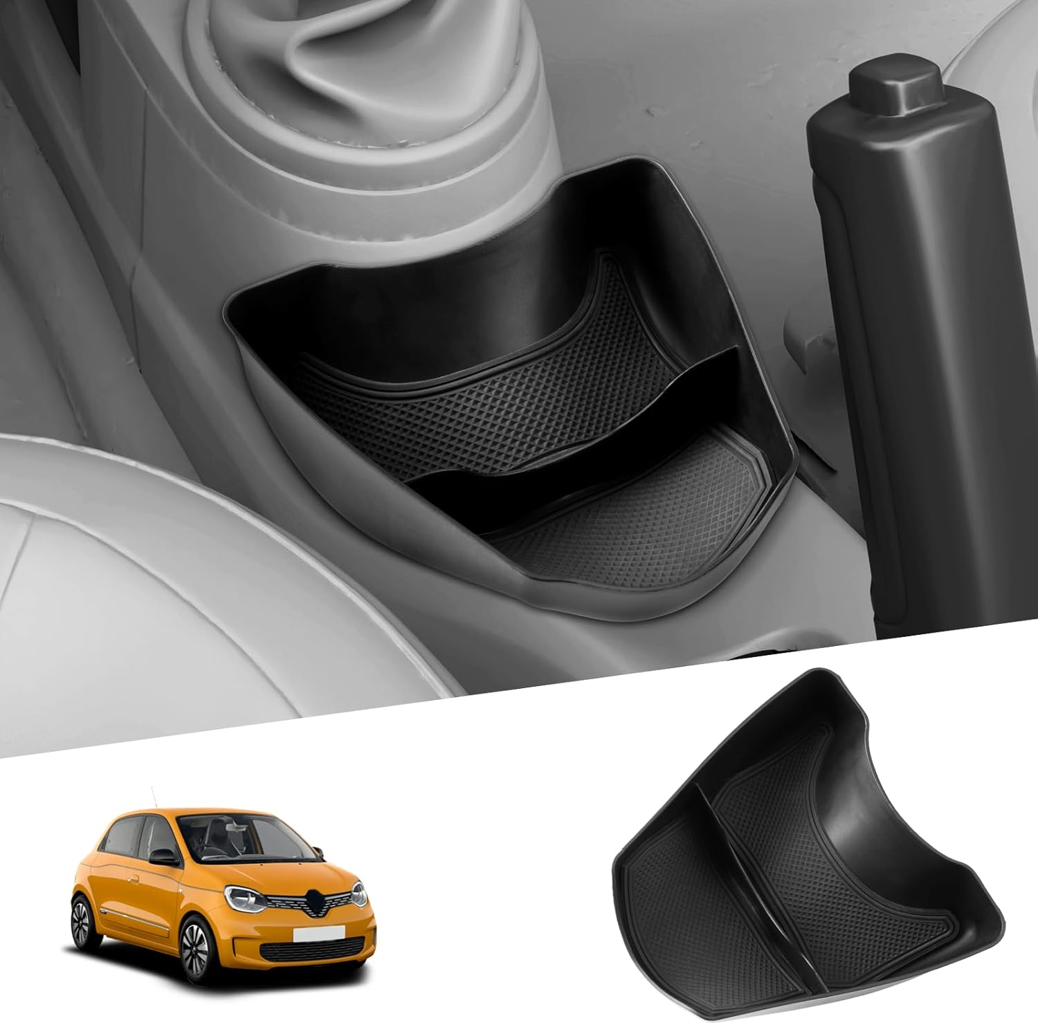 SHAOHAO Kompatibel mit Renault Twingo 3 2014-2023 2024 Ablagefach Mittelkonso...