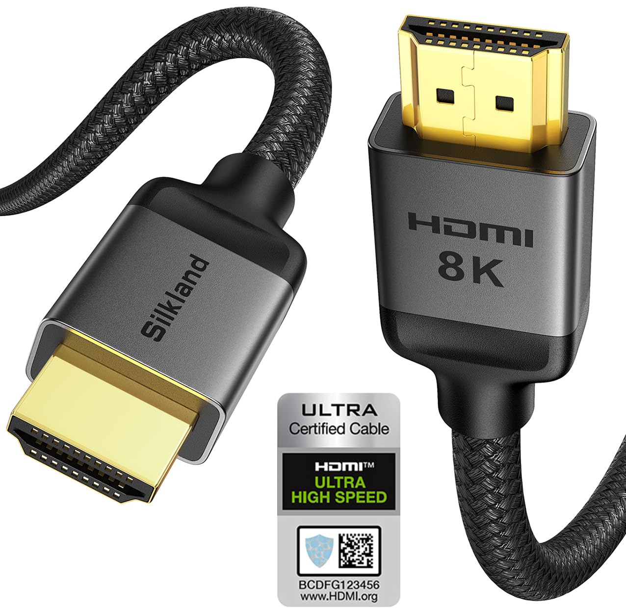 Silkland 10K 8K HDMI 2.1 Kabel 2m, Zertifiziertes HDMI®Kabel 4K@144Hz/120Hz 8...