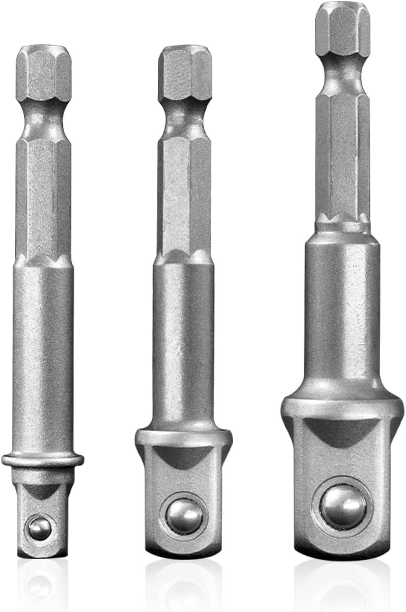 Stecknuss Adapter, 3-teilig, 1/4", 3/8", 1/2", 1/4-Zoll SAE Sechskantschaft, ...