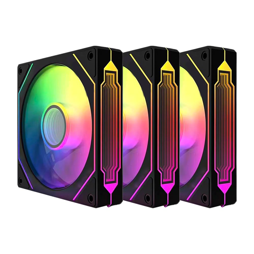 TZMRIT Prism 4 Pro RGB Lüfter 120mm Schwarz,5V 3PIN Motherboard Synchronisier...