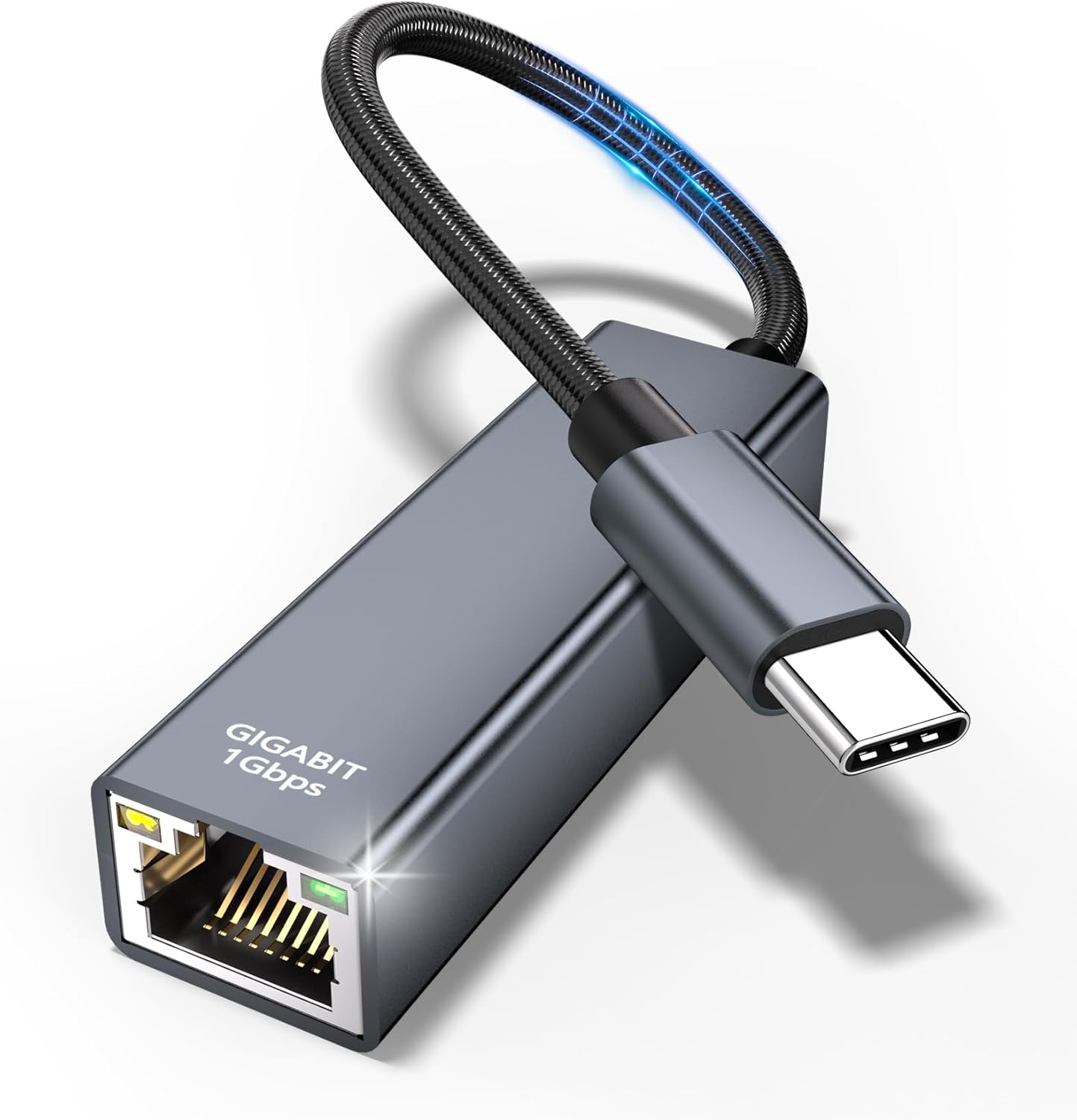 USB C auf Ethernet Adapter - Thunderbolt USB C auf RJ45 Gigabit Ethernet, LAN...
