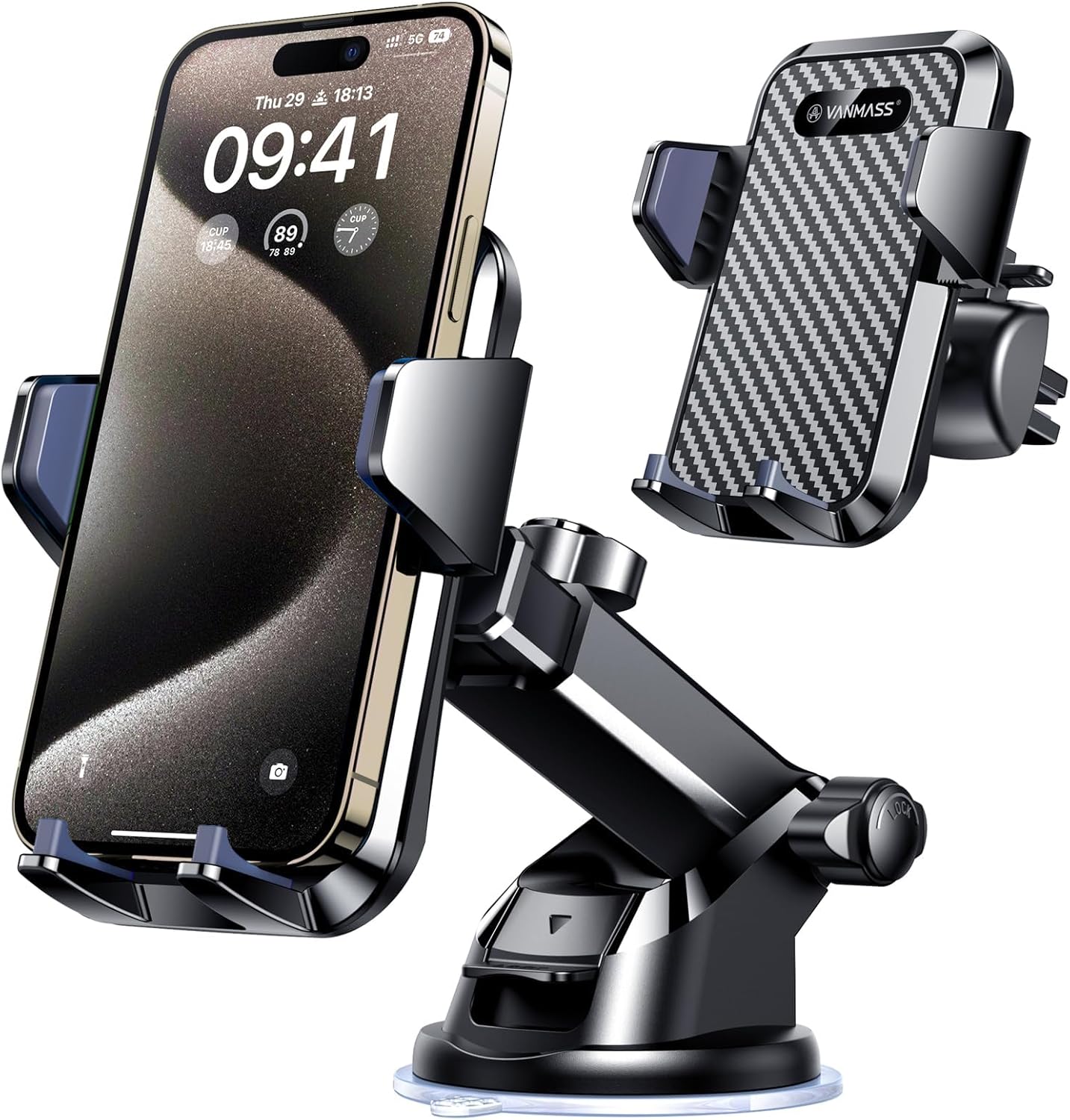 VANMASS Handyhalterung Auto 2026 neuste Version Handy Halterung Auto 4 in 1 L...