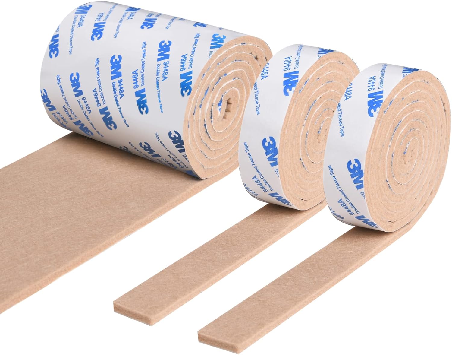 Vicloon Filzgleiter Selbstklebend, 3 Rollen Filz Selbstklebend(120 * 10cm *1e...