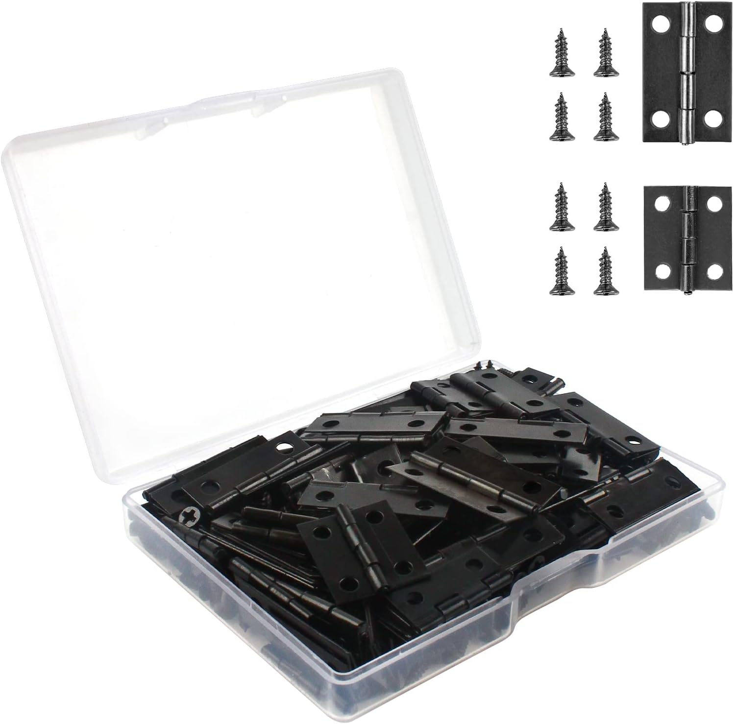 VIPMOON 70 Stück Kleine Scharniere für Holz, Mini Scharnier Klein mit 300 Sch...