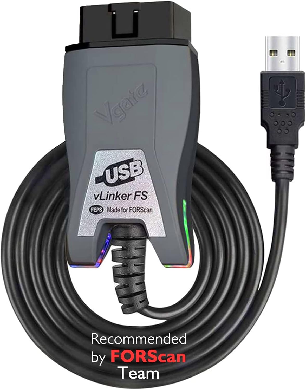 VLINKER FS OBD2 USB Adapter OBD-II Diagnosegerät für FORSscan mit HS/MS-CAN A...