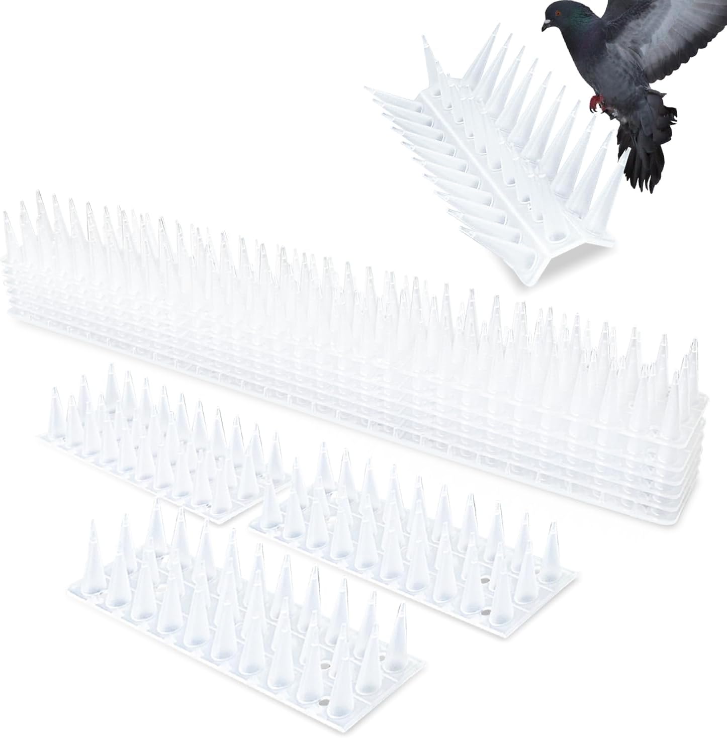 Vogelabwehr Spikes 6 Stück Tierabwehr 2.58M Taubenabwehr Spikes aus Kunststof...