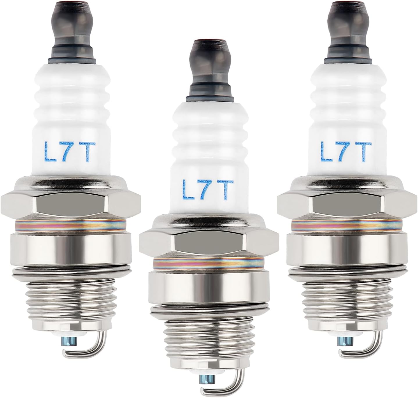 VooGenzek 3 Stück L7T Zündkerzen für Kettensägen, Zündkerze BM6A / L7T, Ersat...