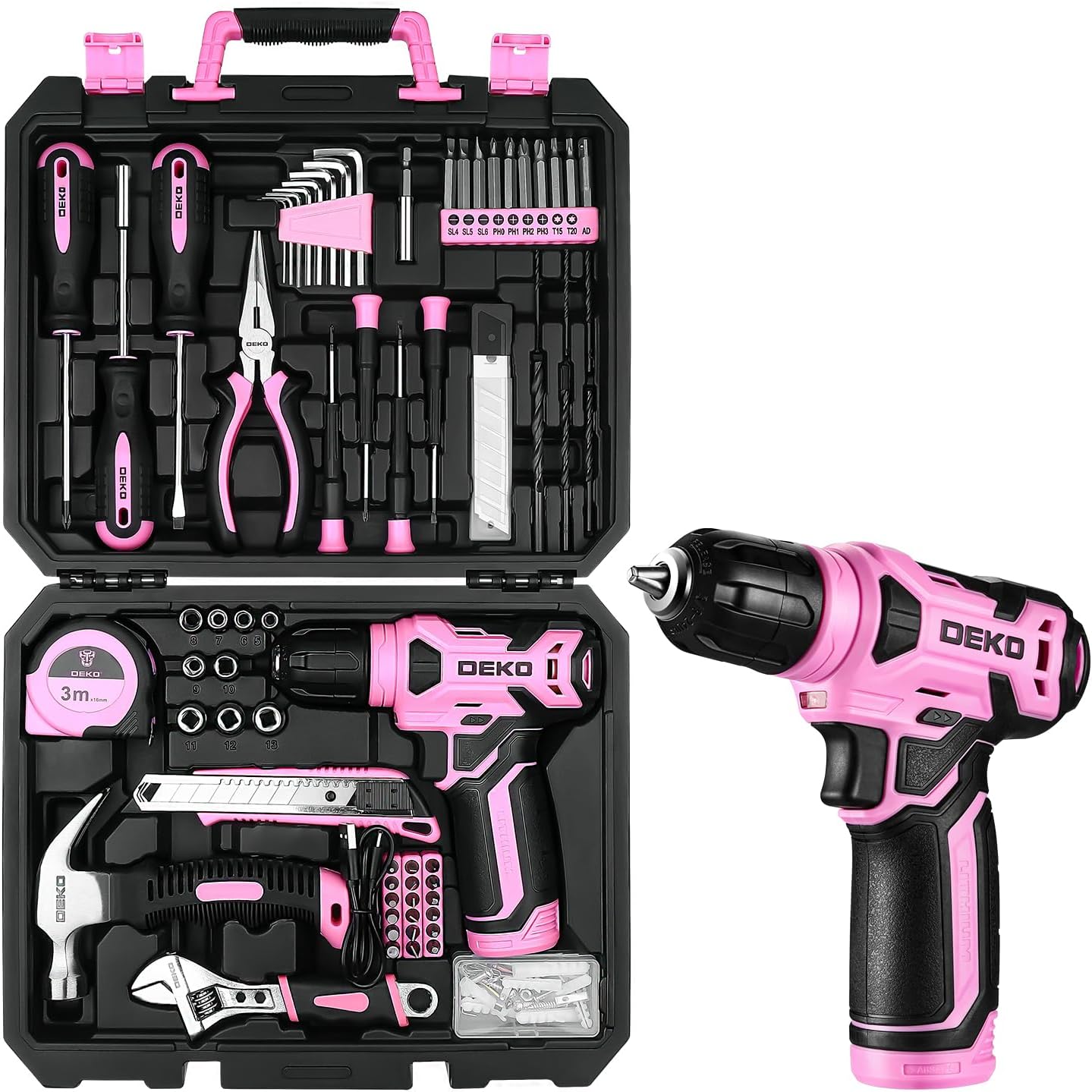 Werkzeugkoffer Akkuschrauber Werkzeugkasten Werkzeug Koffer Werkzeugset:DEKO ...