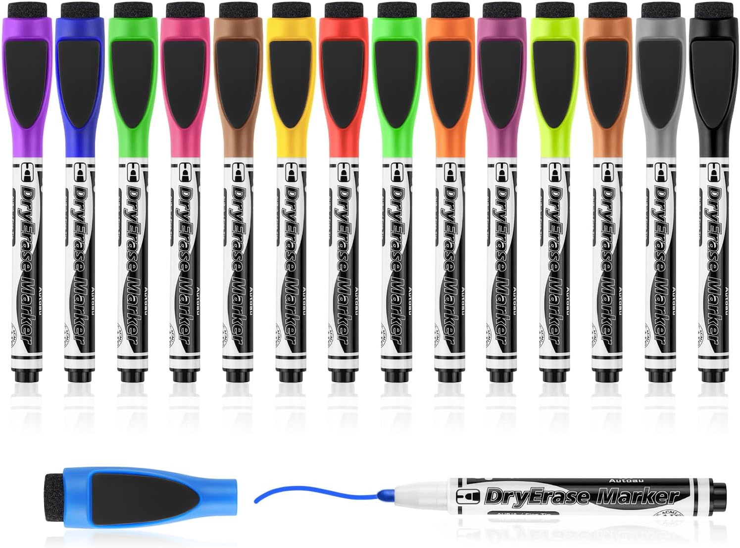 Whiteboard Marker, 15 Stück Farben Whiteboard Stifte Magnetisch, Folienstift ...