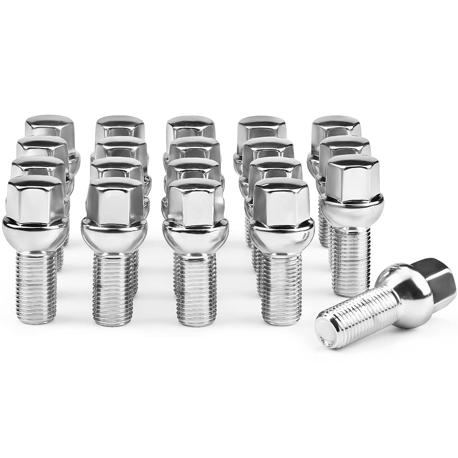 ZOFFI Chrome Radschrauben M14x1,5 Ersatz für VW Jetta, Golf, Touran, Polo, Pa...