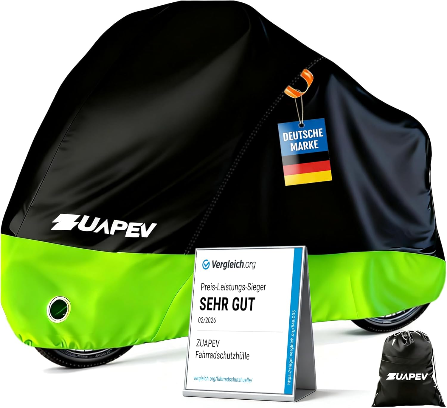 ZUAPEV® Fahrradabdeckung Wasserdicht Fahrradgarage Wetterfest Plane für Ausse...