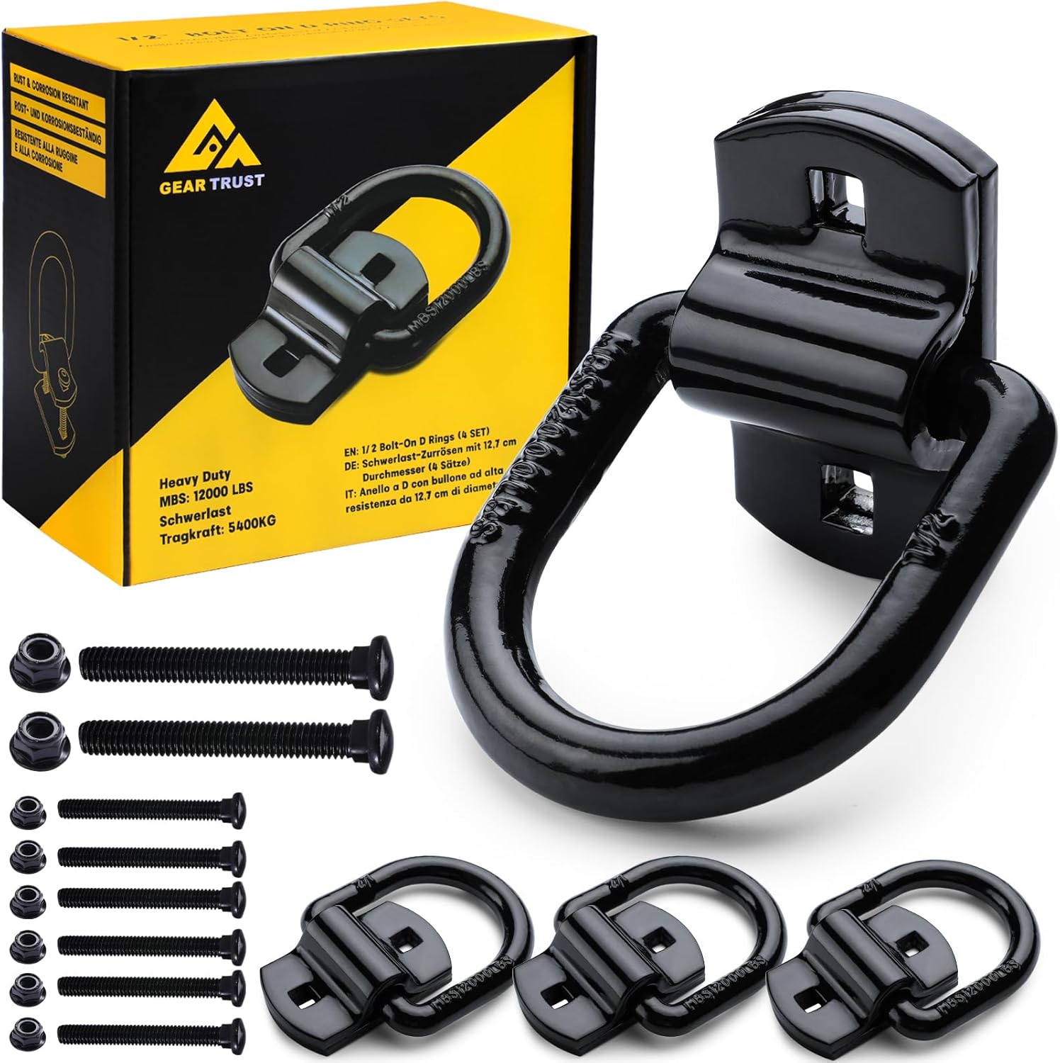 Zurrösen für Anhänger 5400 kg Schwerlast PKW Anhänger ösen Zubehör, Zurrösen ...
